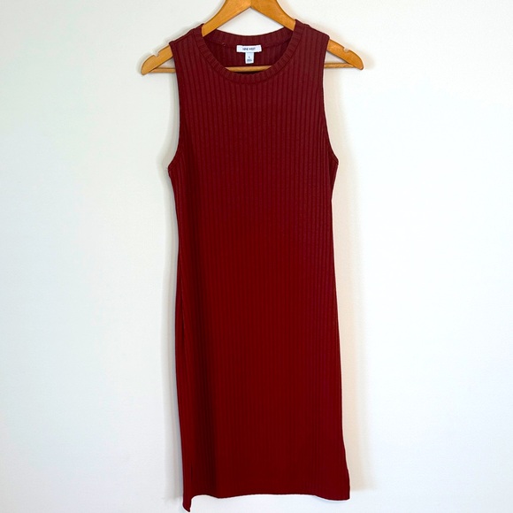 Nine West Dresses & Skirts - NINE WEST Rib Crewneck Sleeveless Terracotta Midi Dress NWT
